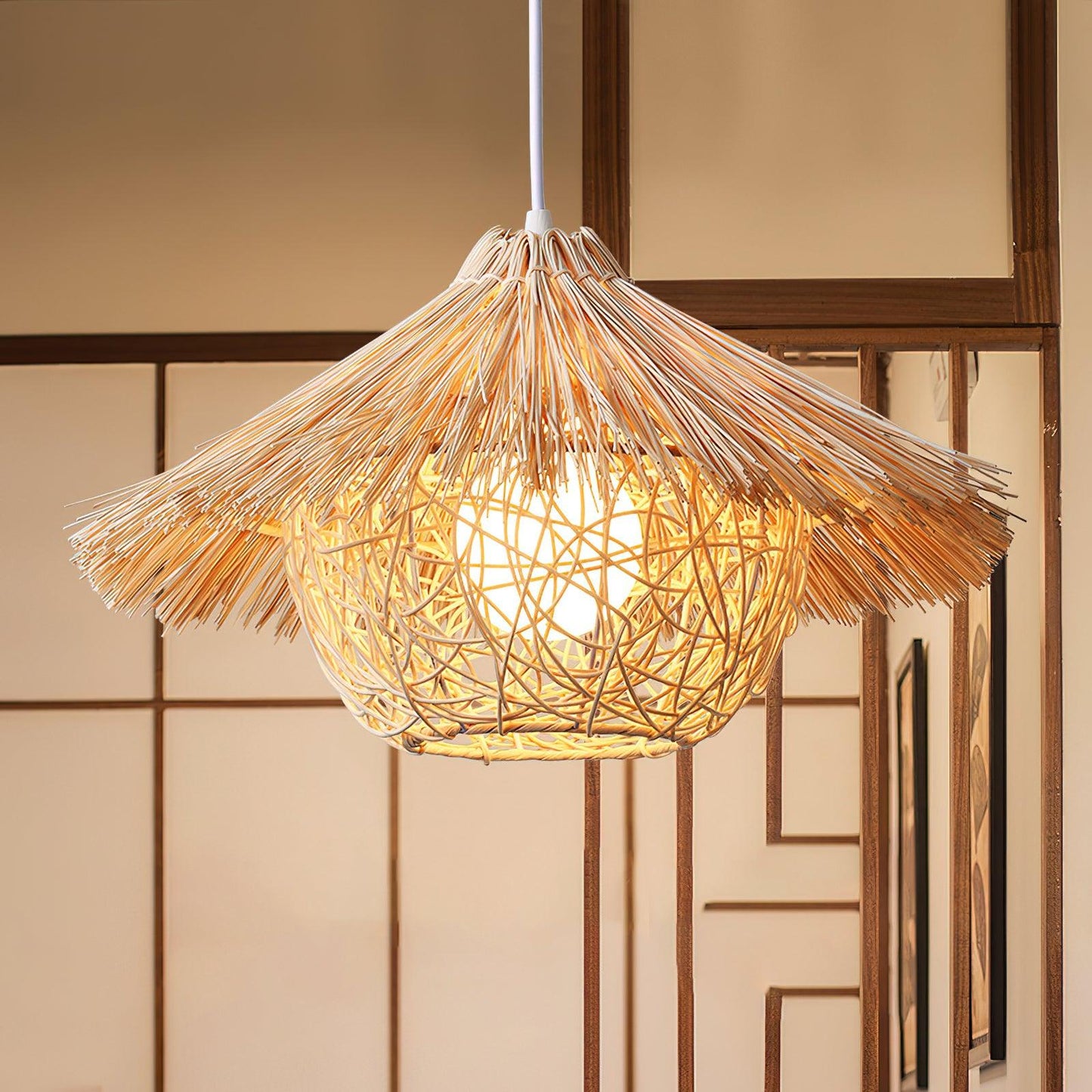 Straw Hat Hanging light Pendant Light