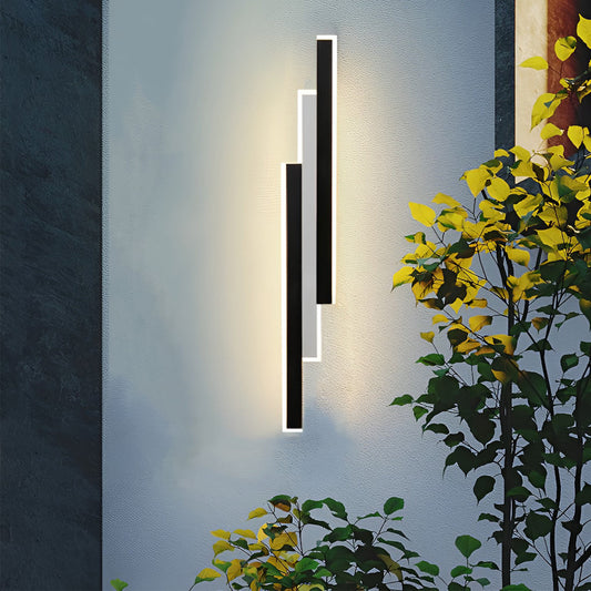 3-light Combined Linear Wall Lights 3-LED Rectangle Bar Outdoor Wall Light