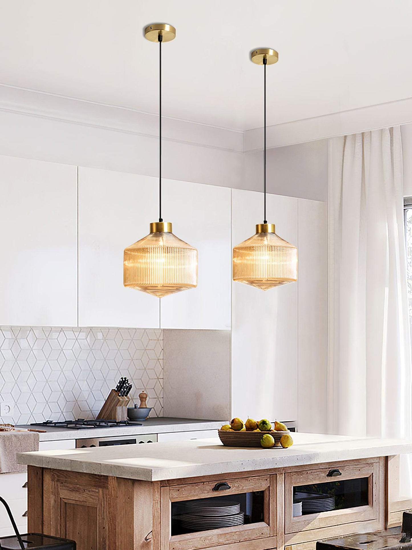 Striped Spinning Top Droplight Pendant Light