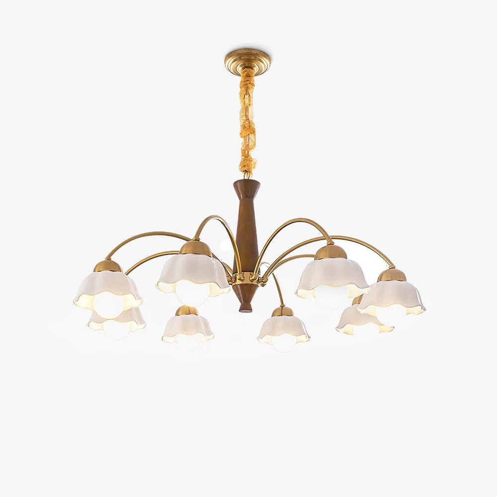 Swedish Modern Brass Ceiling fixture Chandelier