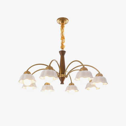 Swedish Modern Brass Ceiling fixture Chandelier