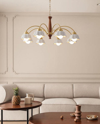 Swedish Modern Brass Ceiling fixture Chandelier