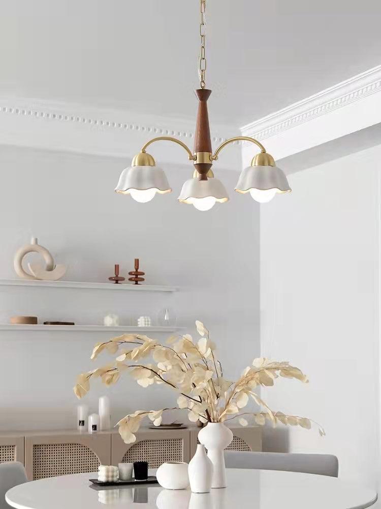 Swedish Modern Brass Ceiling fixture Chandelier