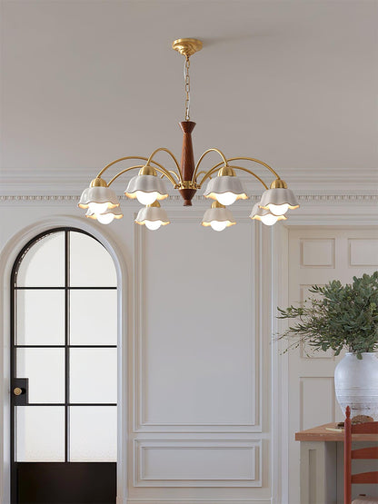 Swedish Modern Brass Ceiling fixture Chandelier