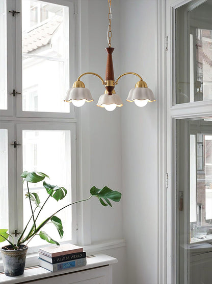 Swedish Modern Brass Ceiling fixture Chandelier