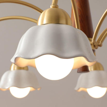 Swedish Modern Brass Ceiling fixture Chandelier