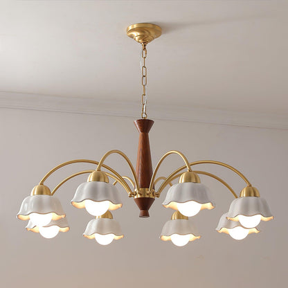 Swedish Modern Brass Ceiling fixture Chandelier