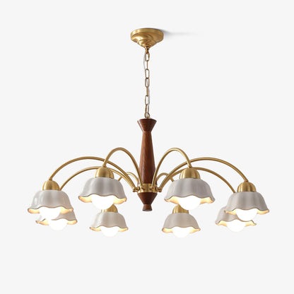 Swedish Modern Brass Ceiling fixture Chandelier