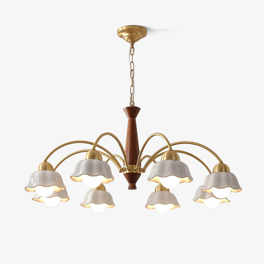 Swedish Modern Brass Ceiling fixture Chandelier