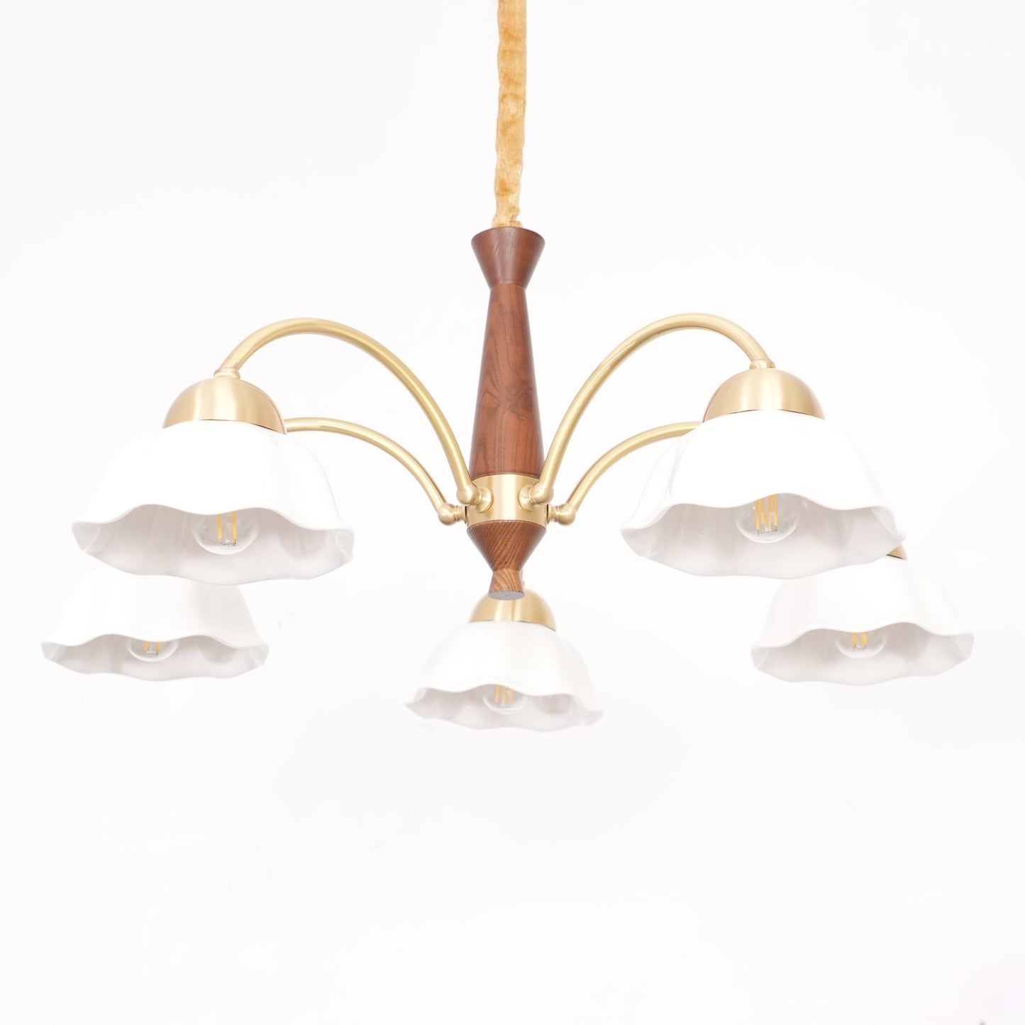 Swedish Modern Brass Ceiling fixture Chandelier