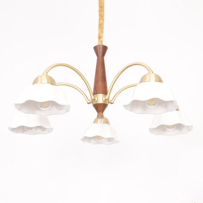 Swedish Modern Brass Ceiling fixture Chandelier