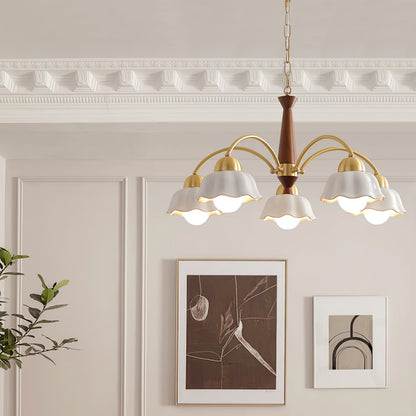 Swedish Modern Brass Ceiling fixture Chandelier