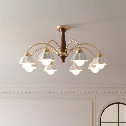 Swedish Modern Brass Ceiling fixture Chandelier