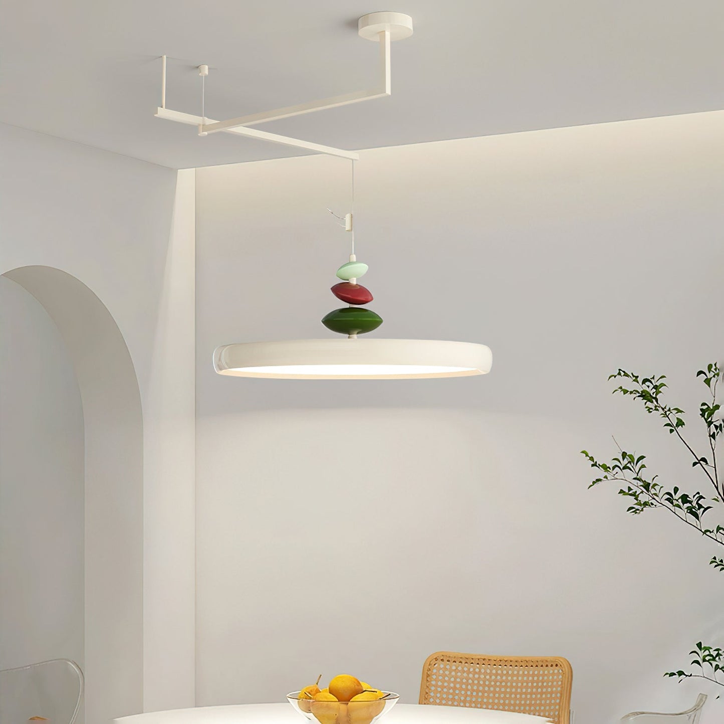 Swing Arm Stone Hanging light Pendant Light