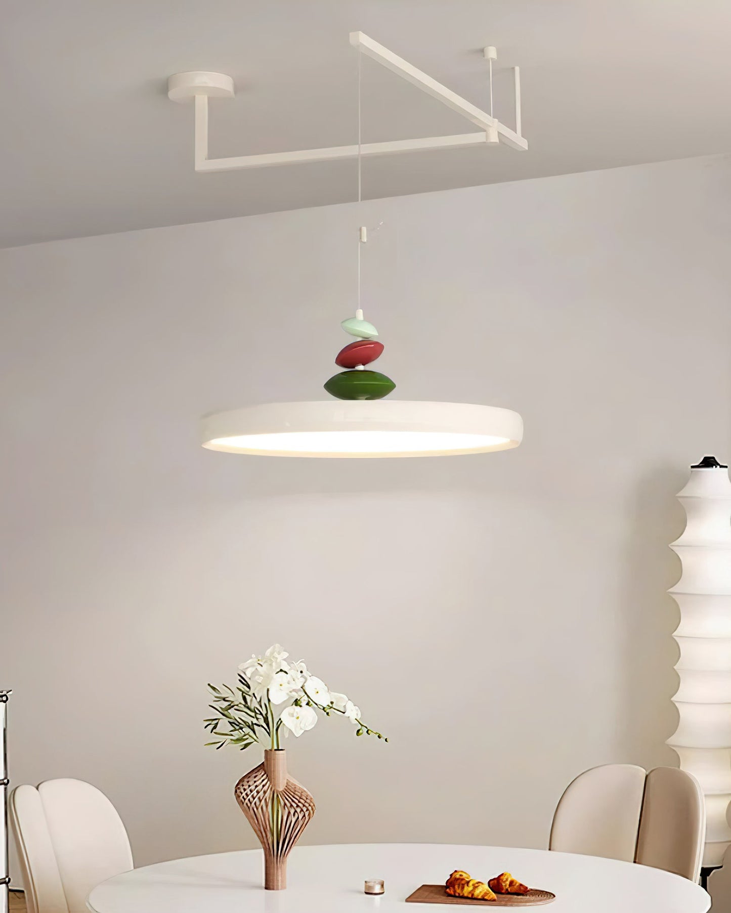 Swing Arm Stone Hanging light Pendant Light