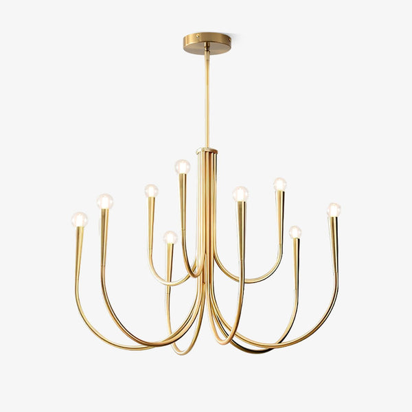 Swoop Arm Gasolier Chandelier