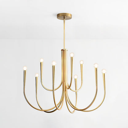 Swoop Arm Gasolier Chandelier