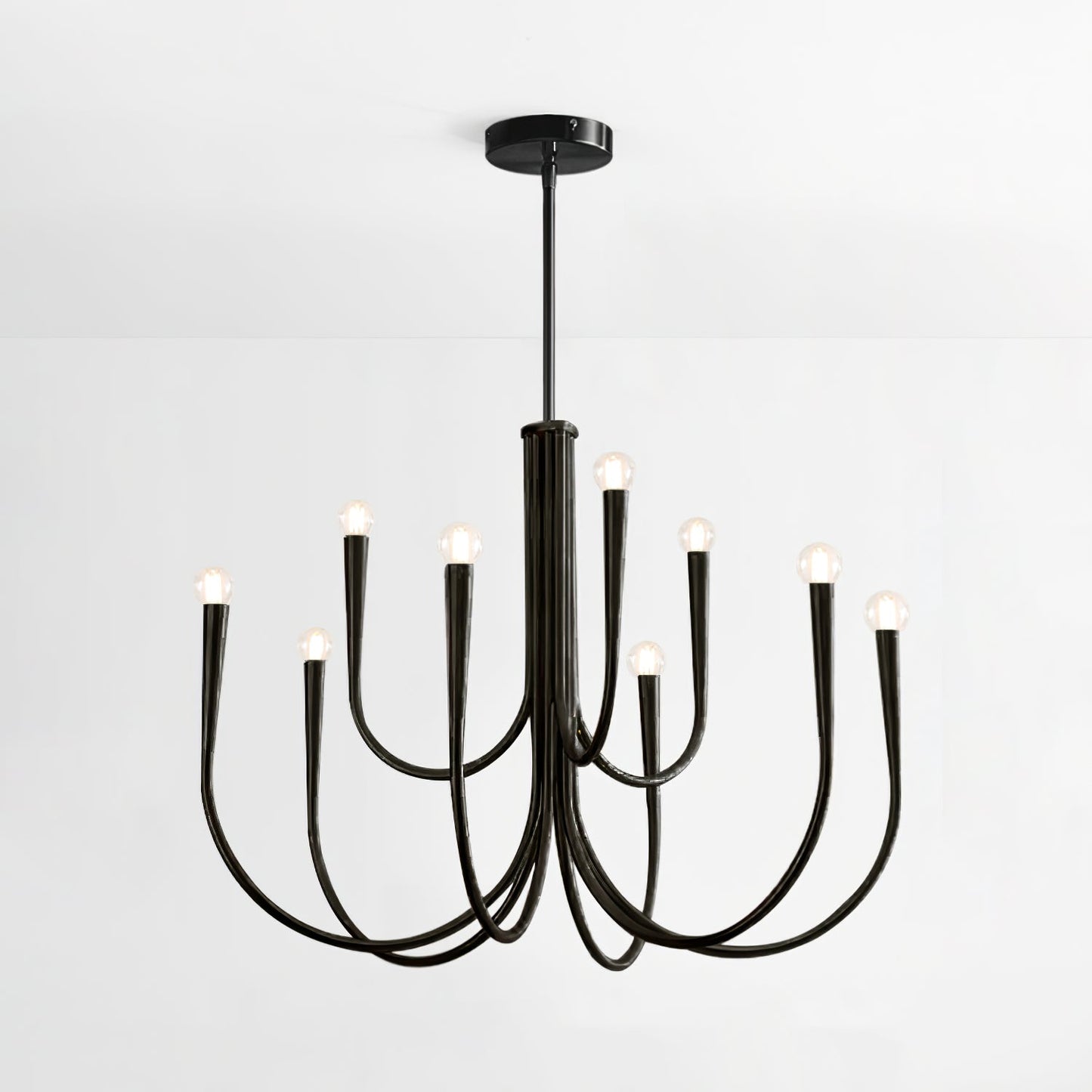 Swoop Arm Gasolier Chandelier