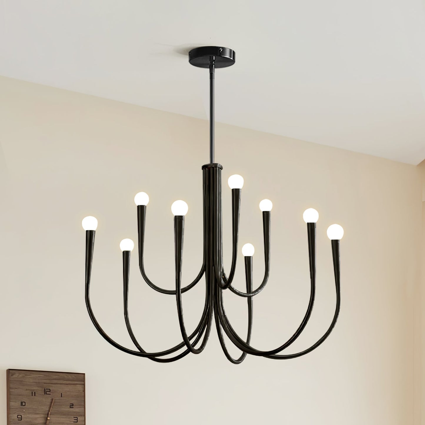 Swoop Arm Gasolier Chandelier