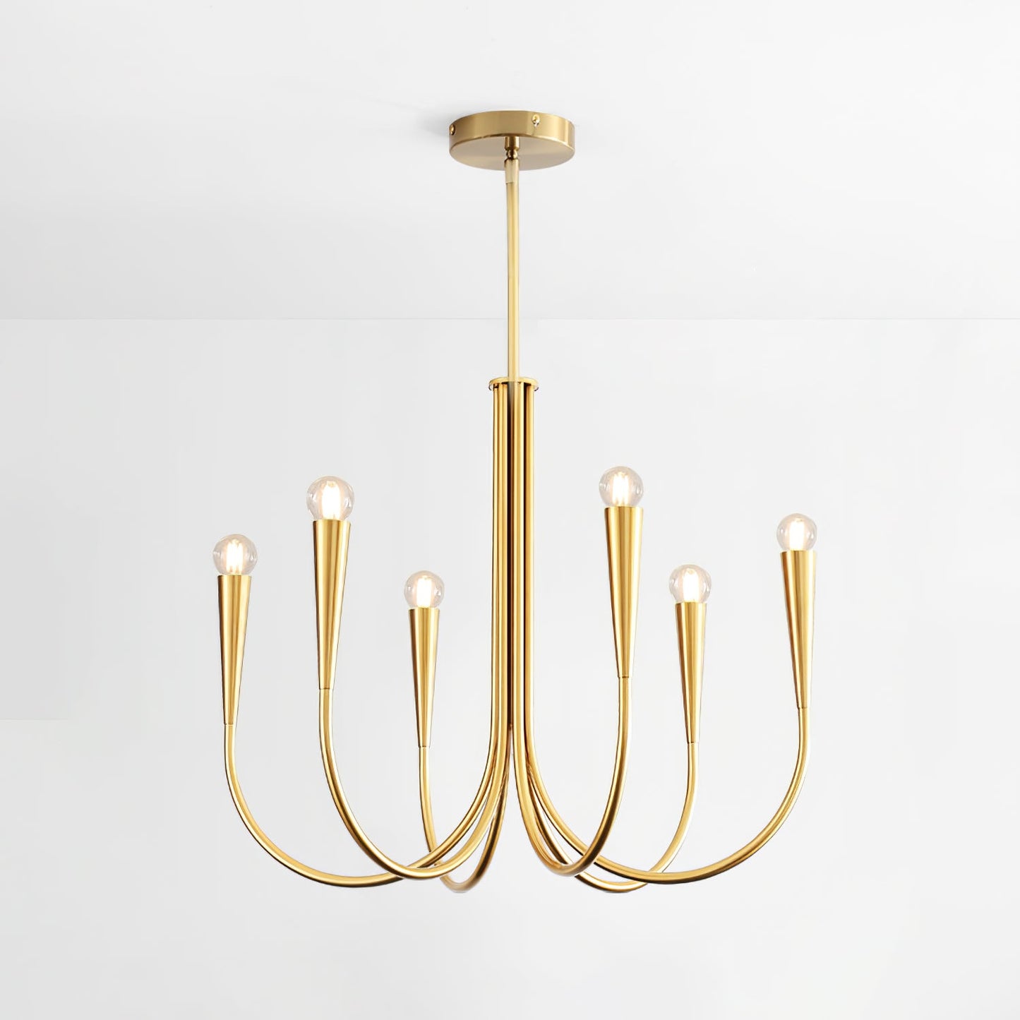 Swoop Arm Gasolier Chandelier