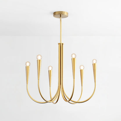 Swoop Arm Gasolier Chandelier