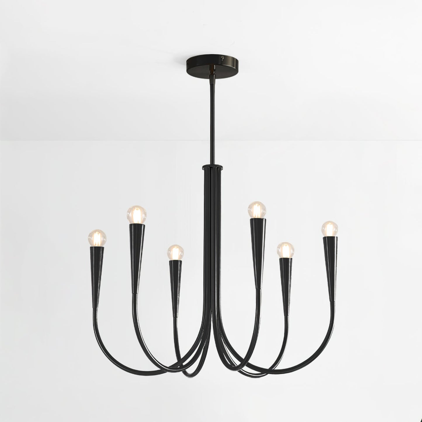 Swoop Arm Gasolier Chandelier