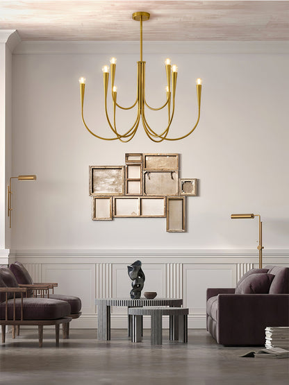 Swoop Arm Gasolier Chandelier