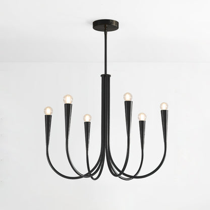 Swoop Arm Gasolier Chandelier