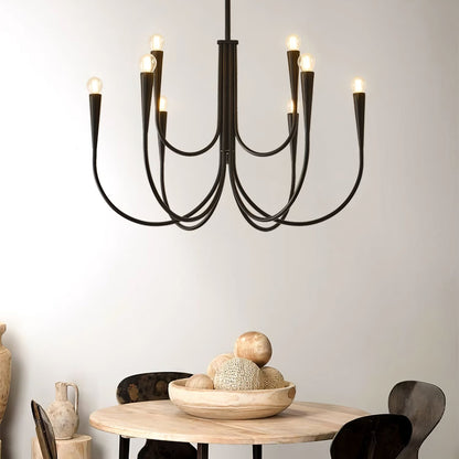 Swoop Arm Gasolier Chandelier