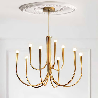 Swoop Arm Gasolier Chandelier