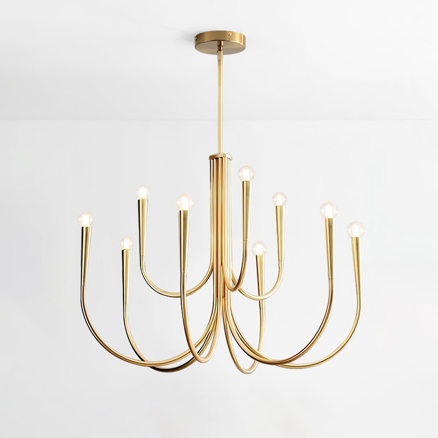 Swoop Arm Gasolier Chandelier