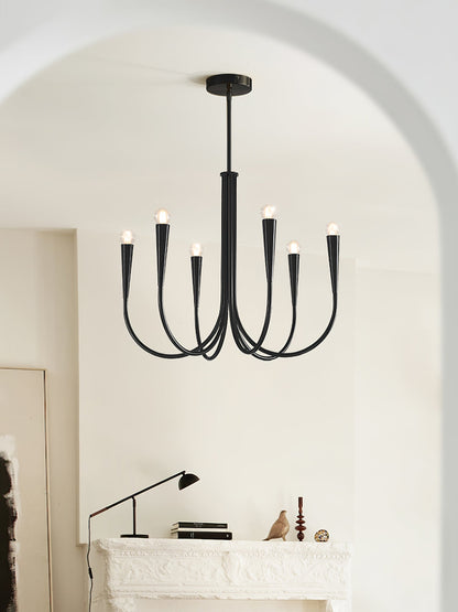 Swoop Arm Gasolier Chandelier