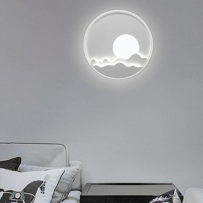 Modern LED Moon Patterned Wall Sconce