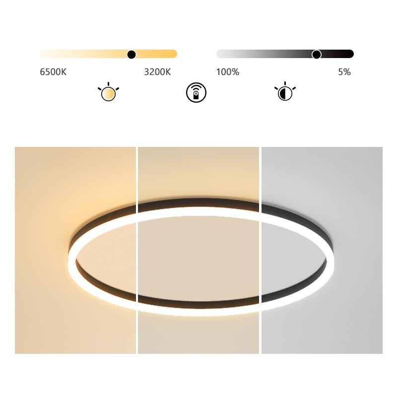 Black Round Flush Mount Kitchen Lighting Dining Room Lighting Ceiling Light