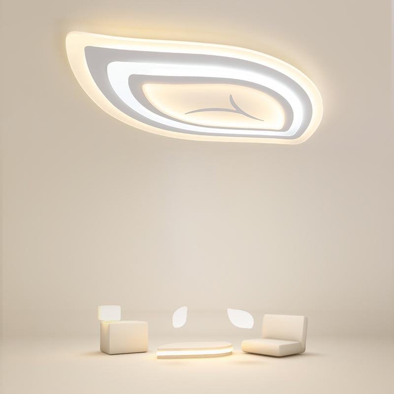 Leaf Shaped Modern Flush Mount Light with Remote Control