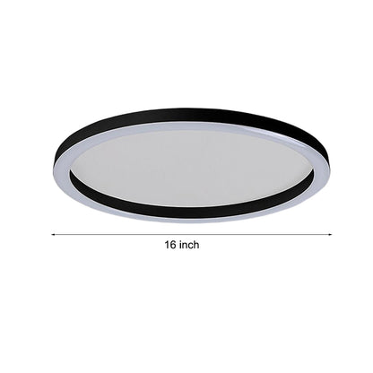 16'' Modern Simple Circle Flush Mount LED Lights Dimmable Ceiling Lights with Remote