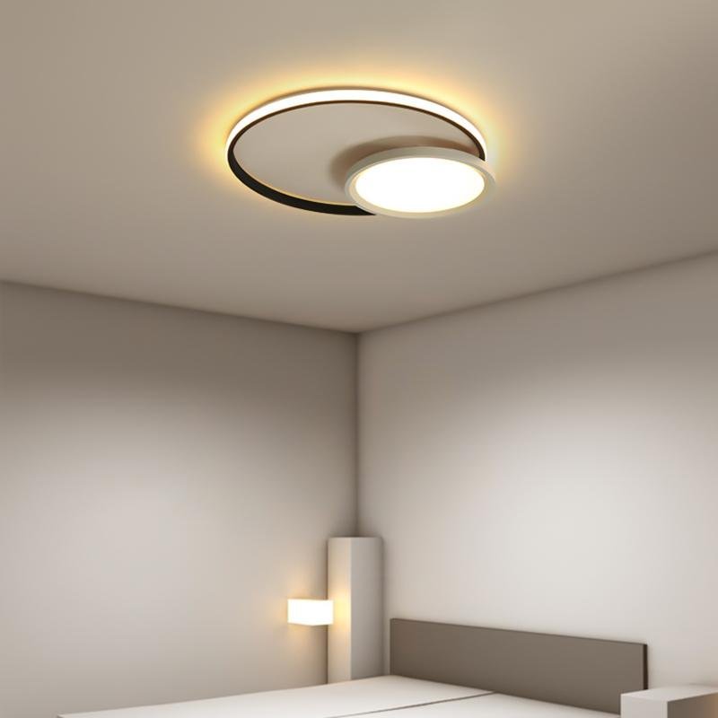 Overlap Round Black Flush Mount Ceiling Lights Kitchen Dining Room Ceiling Lights