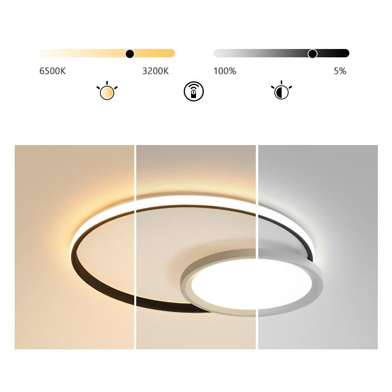 Overlap Round Black Flush Mount Ceiling Lights Kitchen Dining Room Ceiling Lights