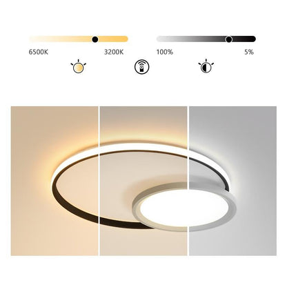 Overlap Round Black Flush Mount Ceiling Lights Kitchen Dining Room Ceiling Lights