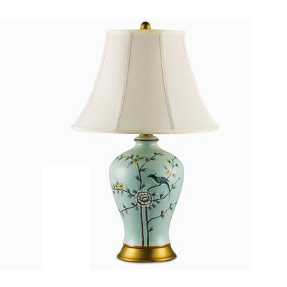 23 inch Oriental Vivid Branches and Birds Porcelain Table Lamp