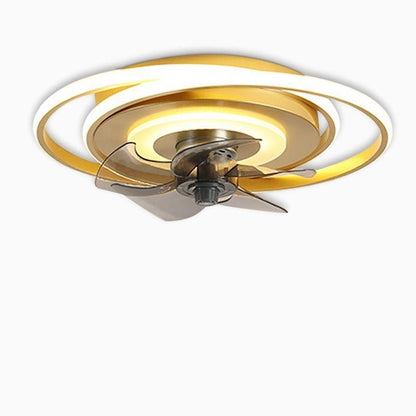 2 Rings Baby Kids Ceiling Fans with LED Light and Remote Control