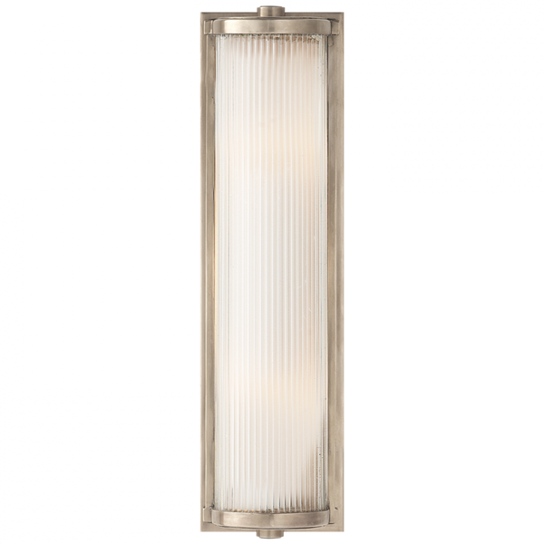 Bathroom Wall Sconce, 2-Light, Antique Nickel, Frosted Glass, 18"H (TOB 2141AN-FG 2CVGN)