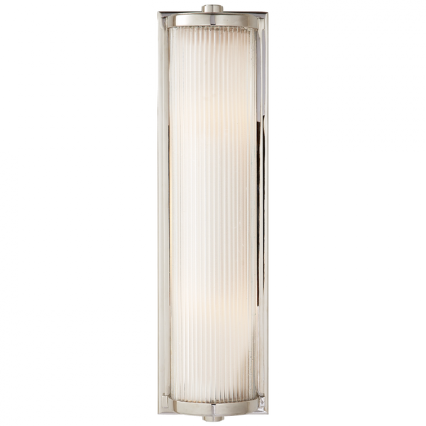 Bathroom Wall Sconce, 2-Light, Polished Nickel, Frosted Glass, 18"H (TOB 2141PN-FG 2CVGR)