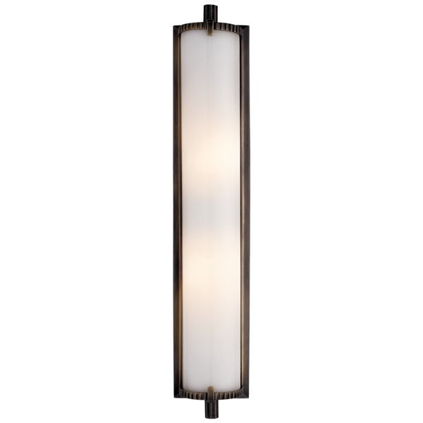 Tall Bath Light, 2-Light, Bronze, 20.5"H (TOB 2185BZ-WG 2CVGZ)