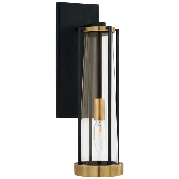 Wall Sconce, 1-Light, Bracketed, Bronze, Brass, Clear Glass, 16"H (TOB 2275BZ/HAB-CG CPYQV)