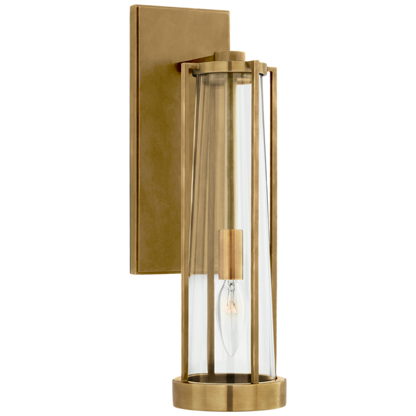 Wall Sconce, 1-Light, Bracketed, Hand-Rubbed Antique Brass, Clear Glass, 16"H (TOB 2275HAB-CG CPYQX)