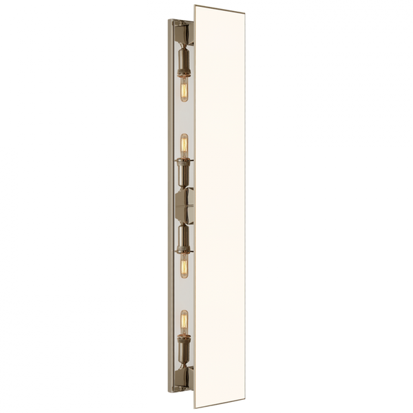 Wall Sconce, 4-Light, Polished Nickel, White Glass, 38.5"H (TOB 2343PN-WG CTZGD)