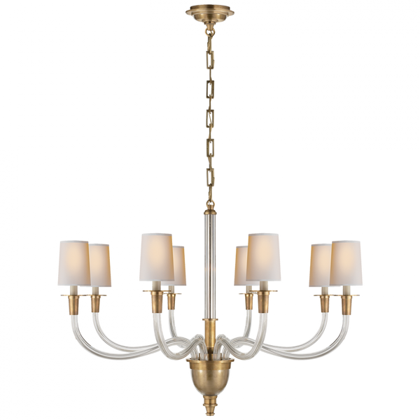 Chandelier, 8-Light, Hand-Rubbed Antique Brass, 36"W (TOB 5032HAB-NP 2K1Q7)