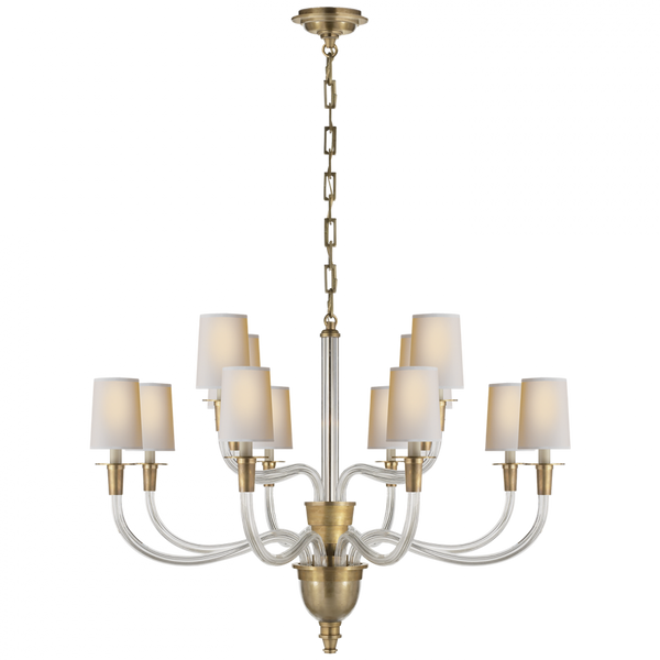 Chandelier, 12-Light, Hand-Rubbed Antique Brass, 36"W (TOB 5033HAB-NP 2K1QN)