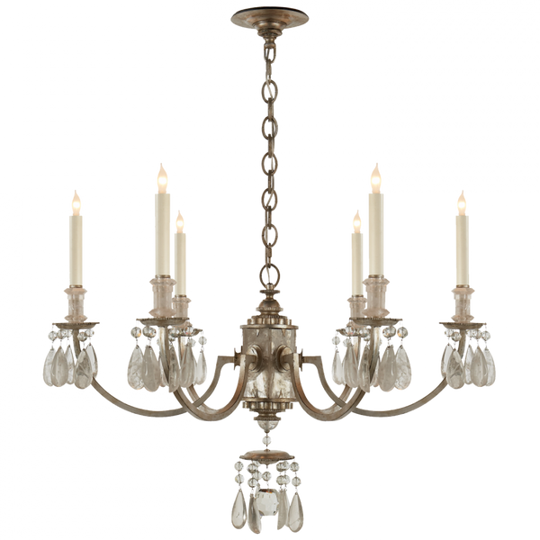 Chandelier, 6-Light, Burnished Silver Leaf, 33"W (TOB 5036BSL 2JUWZ)